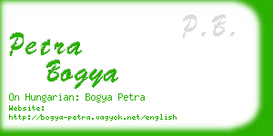 petra bogya business card